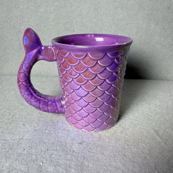 Let’s Be Mermaids Purple Tail Mug Shimmer Scales Coffee Tea Mug - Picture 6 of 9